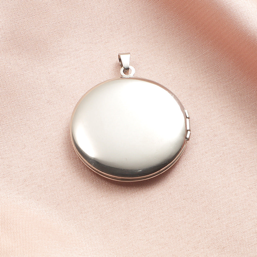 Custom Round Photo Locket Necklace | 316L Stainless Steel
