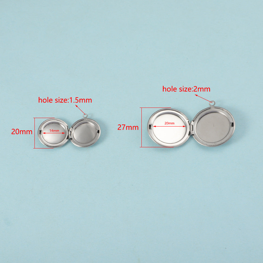 Custom Round Photo Locket Necklace | 316L Stainless Steel